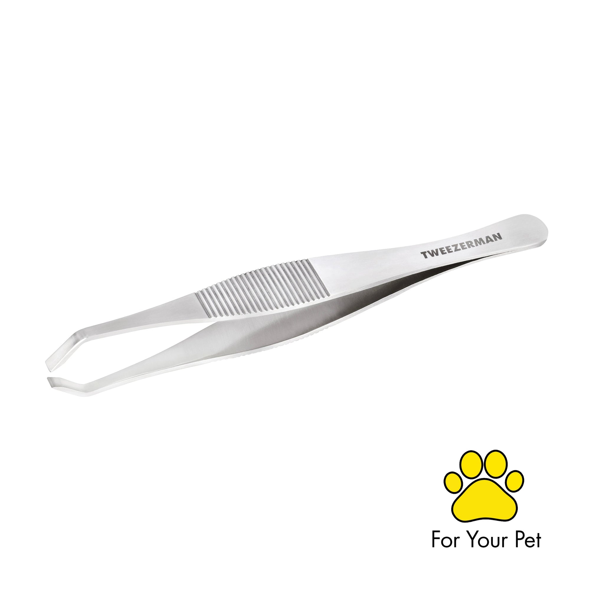 Stainless steel Tick Removal Tweezer with textured design grip