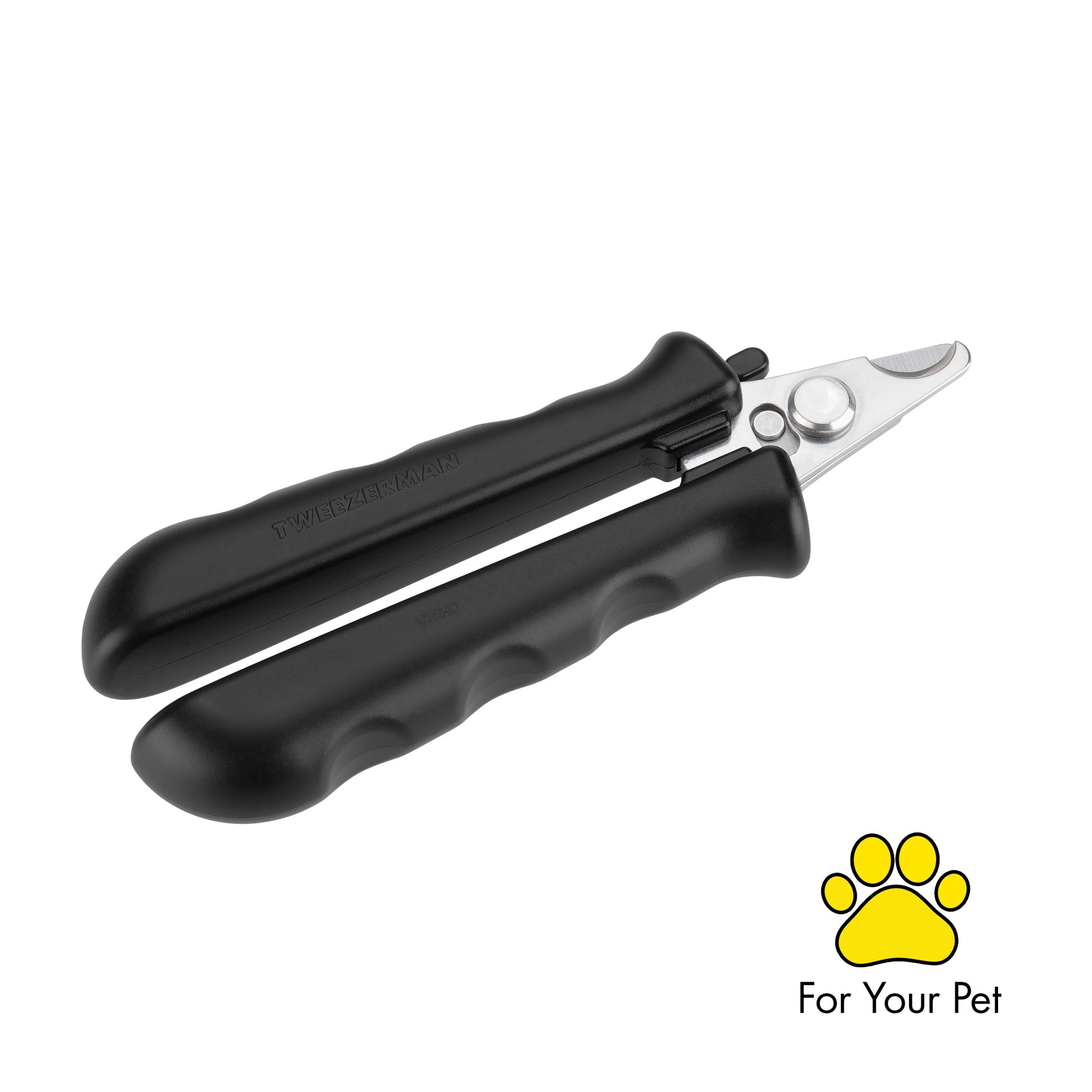 Small Pet Precision Nail Clipper with black non-slip handles and stainless steel blades