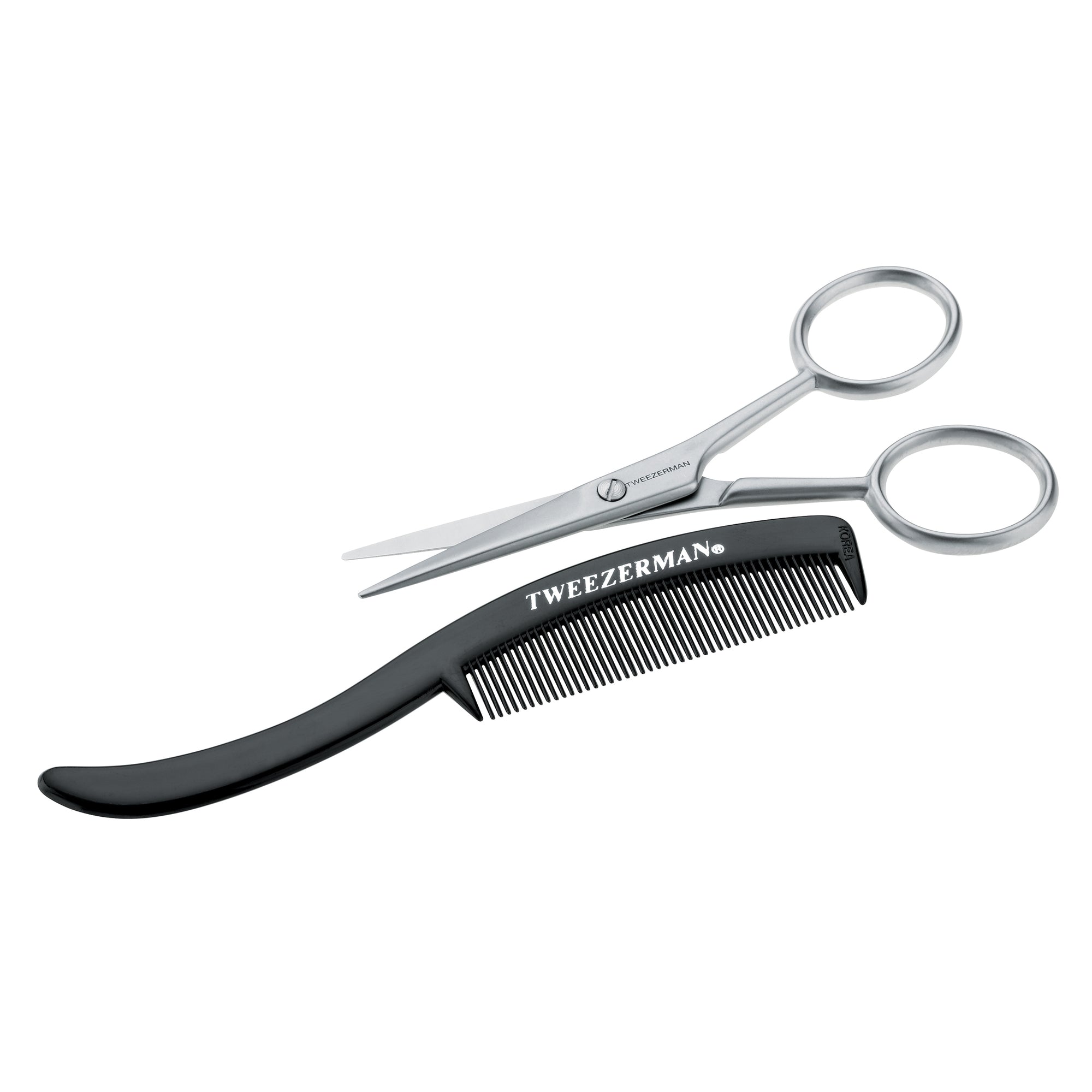 Ciseaux et peigne moustache en acier inoxydable
