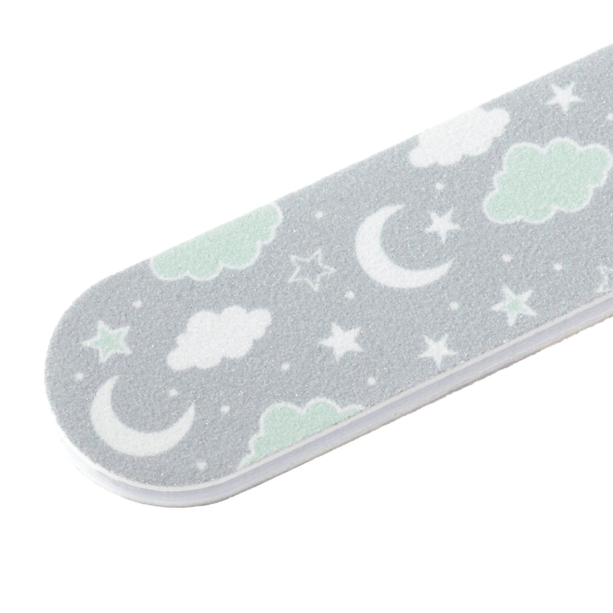 Baby green nail file with cloud print