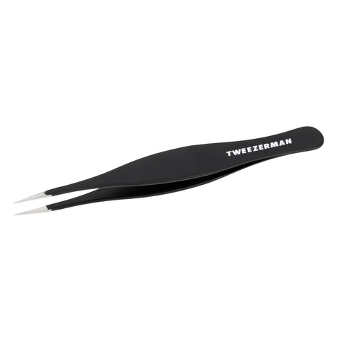 Ingrown Hair Splintertweeze. Black color finish with wide middle body and stainless steel tips