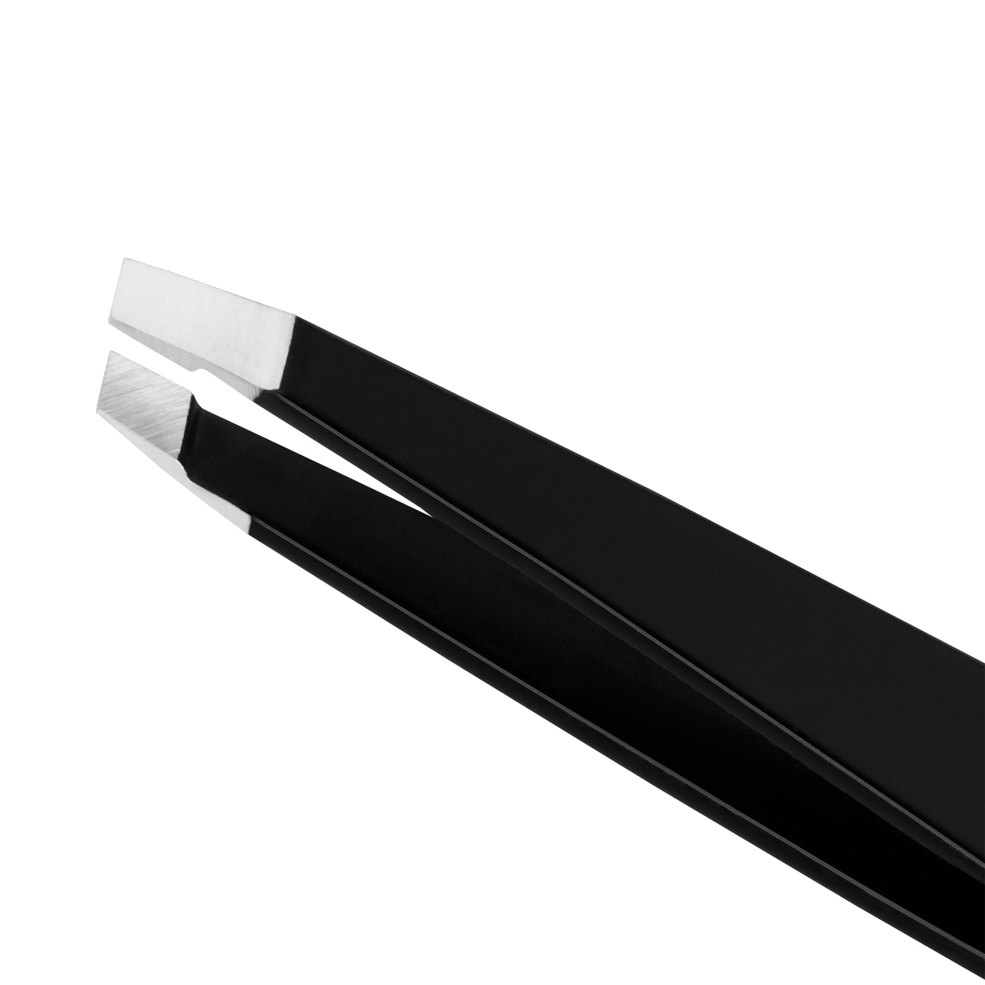 Stainless Steel tip on Black Slant Tweezer