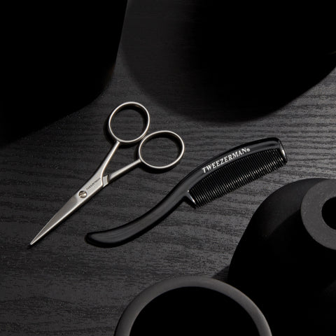 Moustache Scissors & Comb